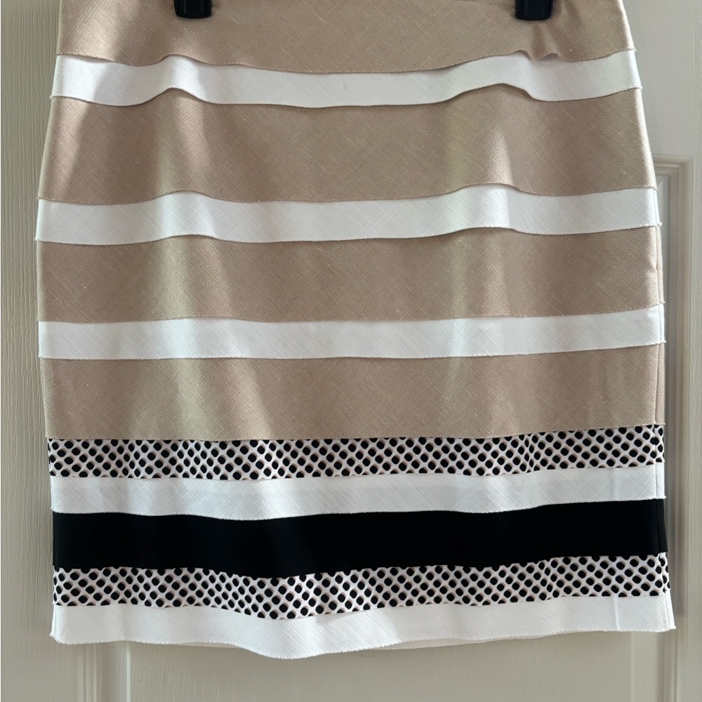 White House Black Market Tan Pencil Skirt Knee-Length Work
